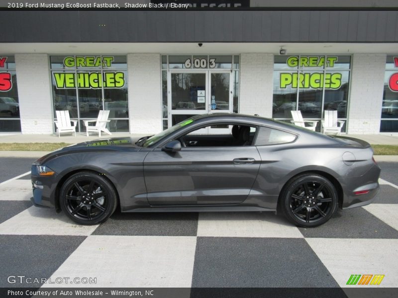 Shadow Black / Ebony 2019 Ford Mustang EcoBoost Fastback