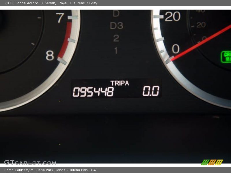 Royal Blue Pearl / Gray 2012 Honda Accord EX Sedan