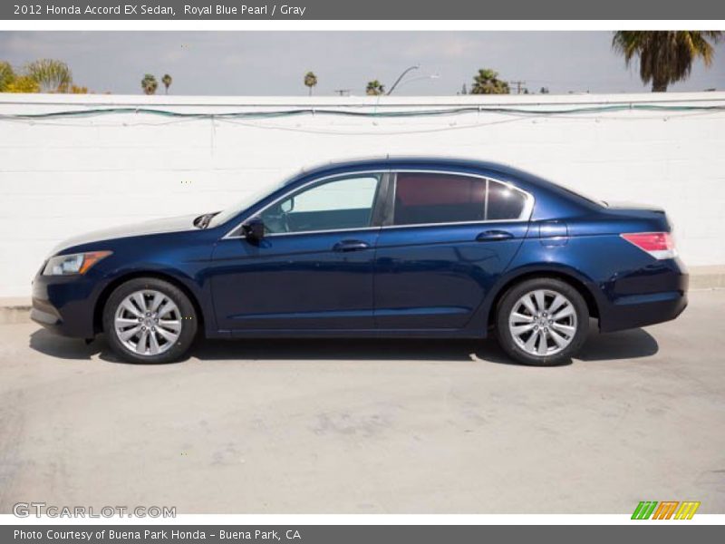 Royal Blue Pearl / Gray 2012 Honda Accord EX Sedan