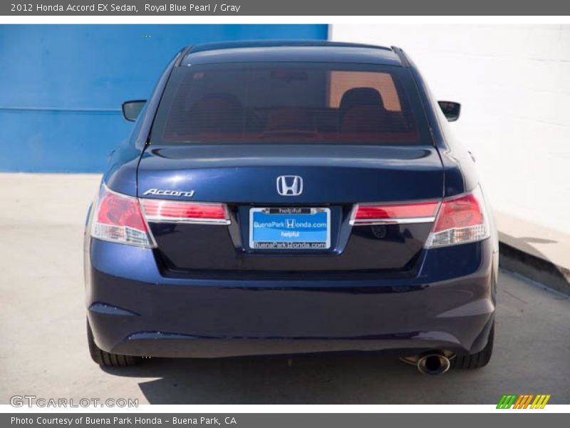 Royal Blue Pearl / Gray 2012 Honda Accord EX Sedan