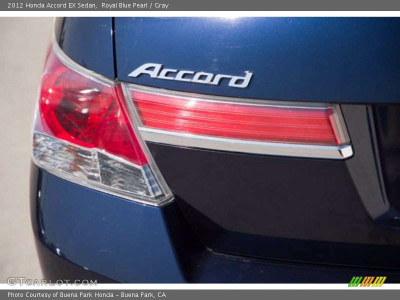 Royal Blue Pearl / Gray 2012 Honda Accord EX Sedan