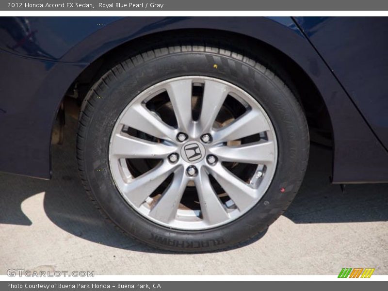 Royal Blue Pearl / Gray 2012 Honda Accord EX Sedan