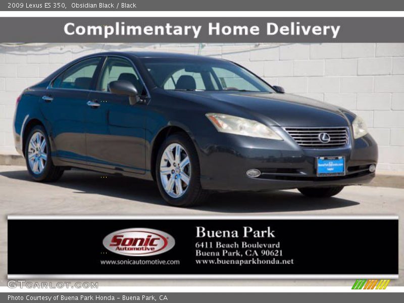Obsidian Black / Black 2009 Lexus ES 350