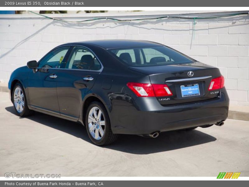 Obsidian Black / Black 2009 Lexus ES 350