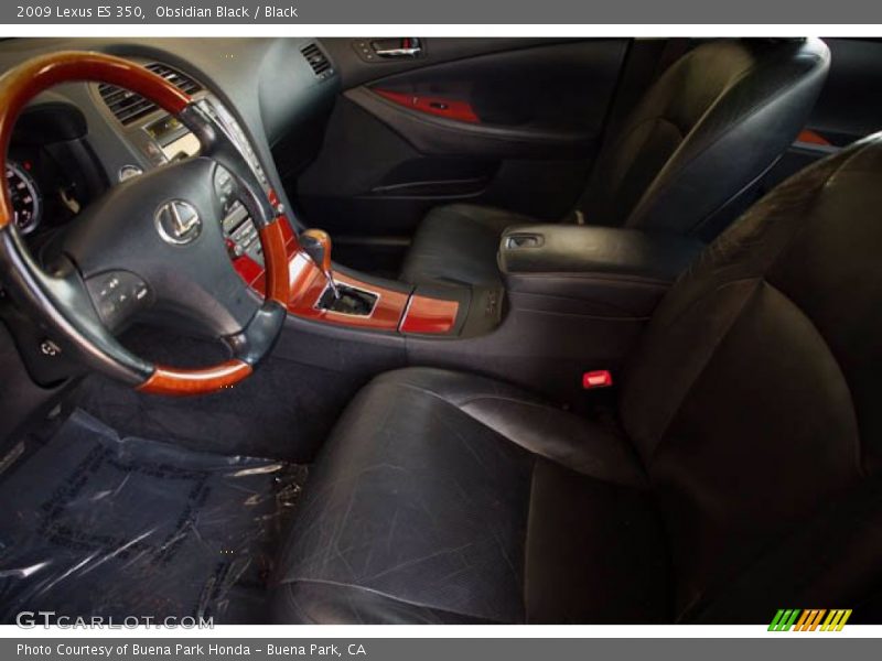 Obsidian Black / Black 2009 Lexus ES 350
