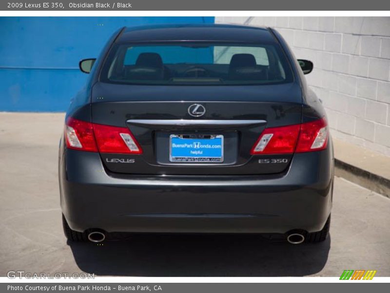 Obsidian Black / Black 2009 Lexus ES 350
