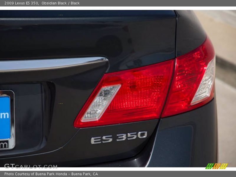 Obsidian Black / Black 2009 Lexus ES 350