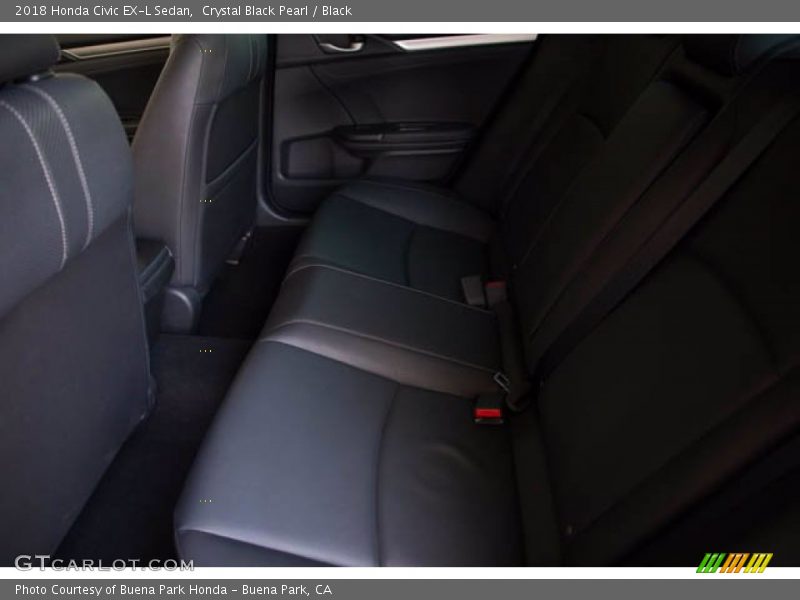 Crystal Black Pearl / Black 2018 Honda Civic EX-L Sedan