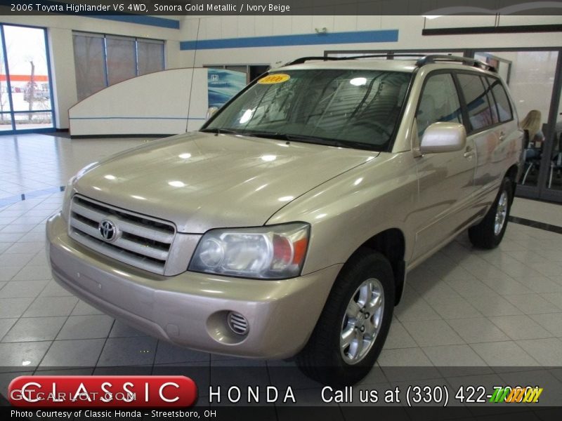Sonora Gold Metallic / Ivory Beige 2006 Toyota Highlander V6 4WD