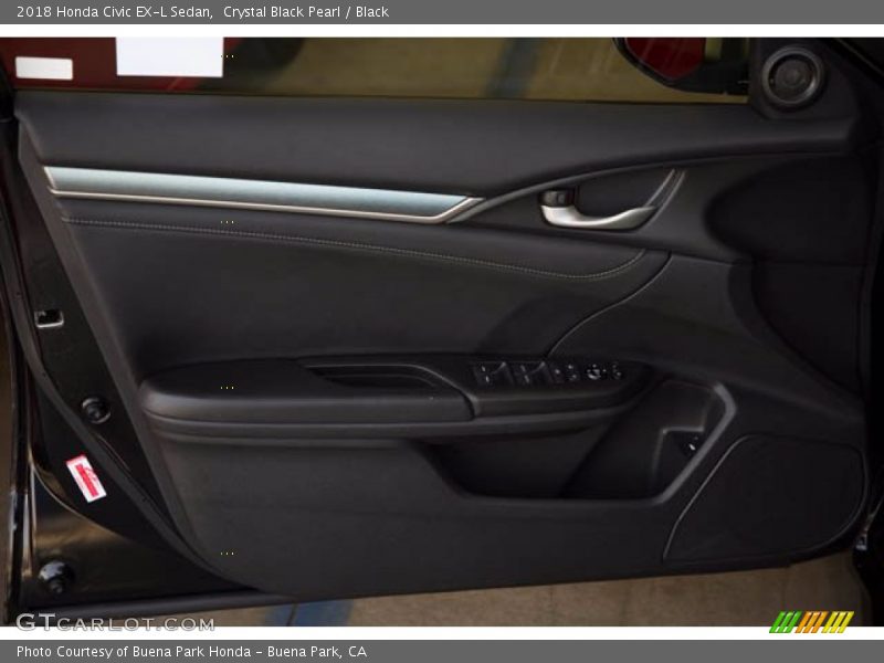 Crystal Black Pearl / Black 2018 Honda Civic EX-L Sedan