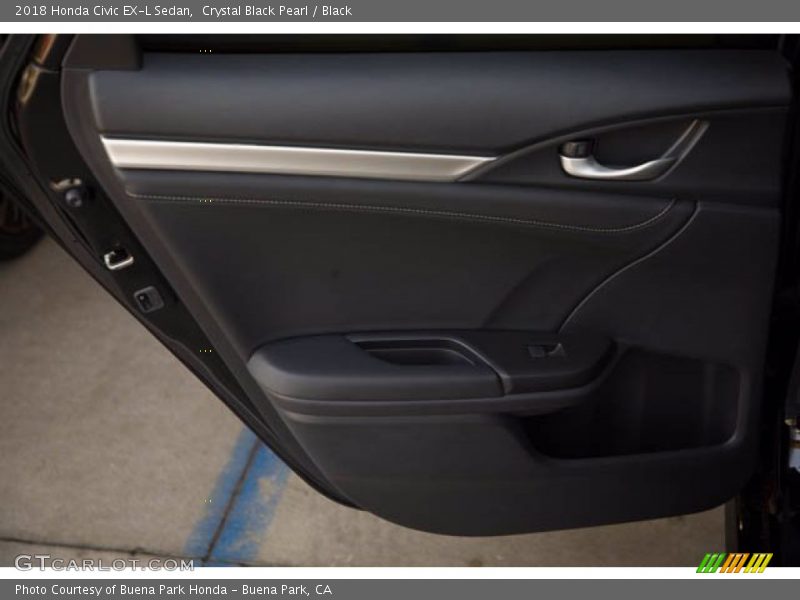 Crystal Black Pearl / Black 2018 Honda Civic EX-L Sedan