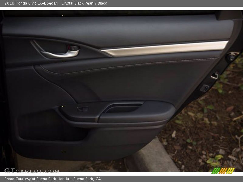 Crystal Black Pearl / Black 2018 Honda Civic EX-L Sedan
