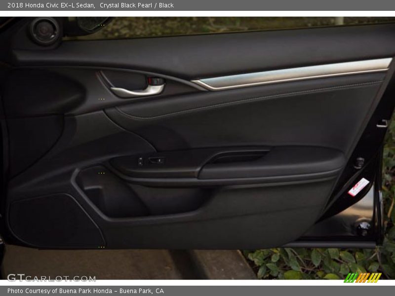 Crystal Black Pearl / Black 2018 Honda Civic EX-L Sedan