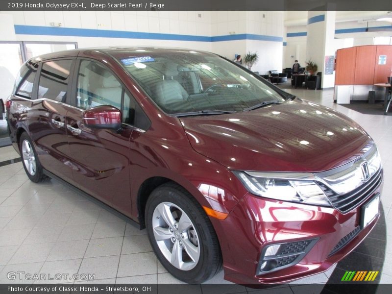 Deep Scarlet Pearl / Beige 2019 Honda Odyssey EX-L