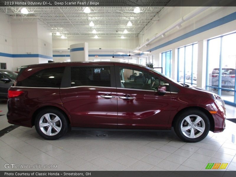 Deep Scarlet Pearl / Beige 2019 Honda Odyssey EX-L