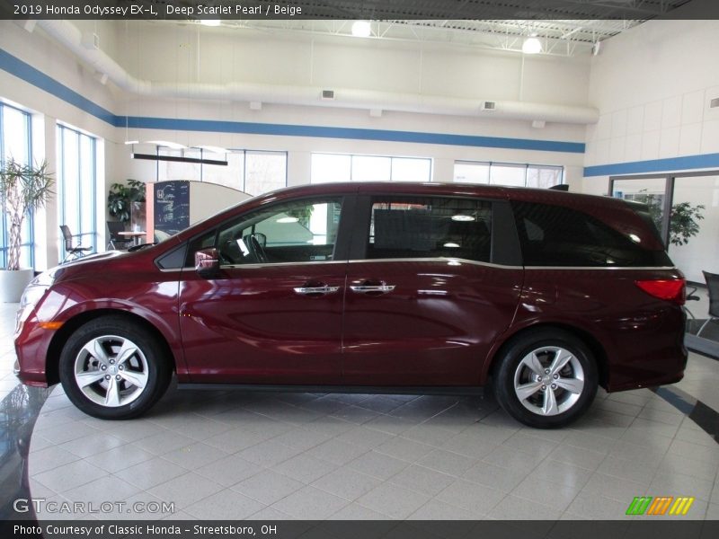 Deep Scarlet Pearl / Beige 2019 Honda Odyssey EX-L