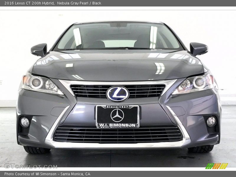 Nebula Gray Pearl / Black 2016 Lexus CT 200h Hybrid