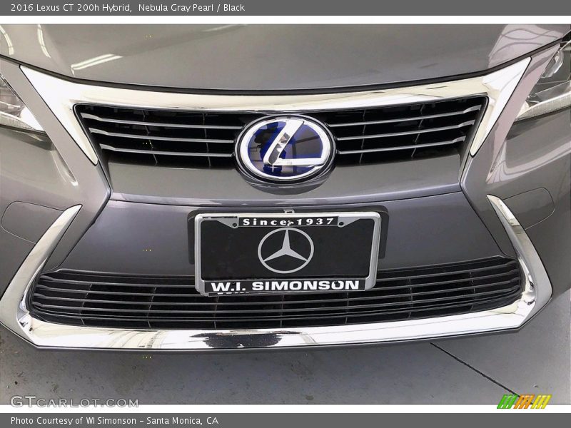 Nebula Gray Pearl / Black 2016 Lexus CT 200h Hybrid