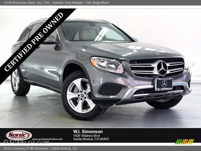 Selenite Grey Metallic / Silk Beige/Black 2018 Mercedes-Benz GLC 300