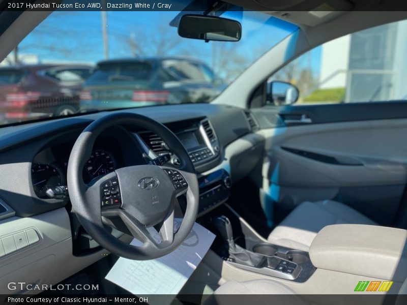Dazzling White / Gray 2017 Hyundai Tucson Eco AWD