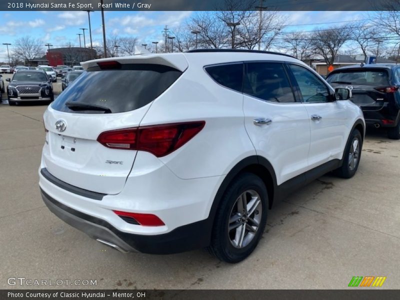 Pearl White / Gray 2018 Hyundai Santa Fe Sport