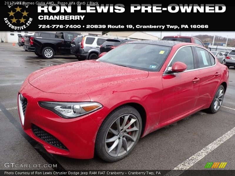 Rosso Alfa (Red) / Black 2017 Alfa Romeo Giulia AWD