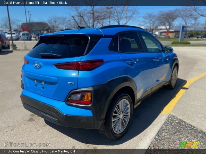 Surf Blue / Black 2018 Hyundai Kona SEL