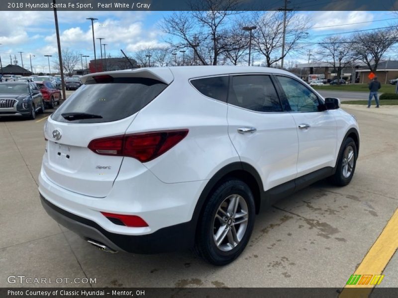 Pearl White / Gray 2018 Hyundai Santa Fe Sport