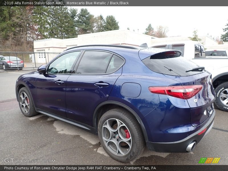 Montecarlo Blue Metallic / Black/Black 2018 Alfa Romeo Stelvio Sport AWD