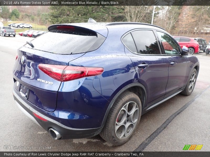 Montecarlo Blue Metallic / Black/Black 2018 Alfa Romeo Stelvio Sport AWD