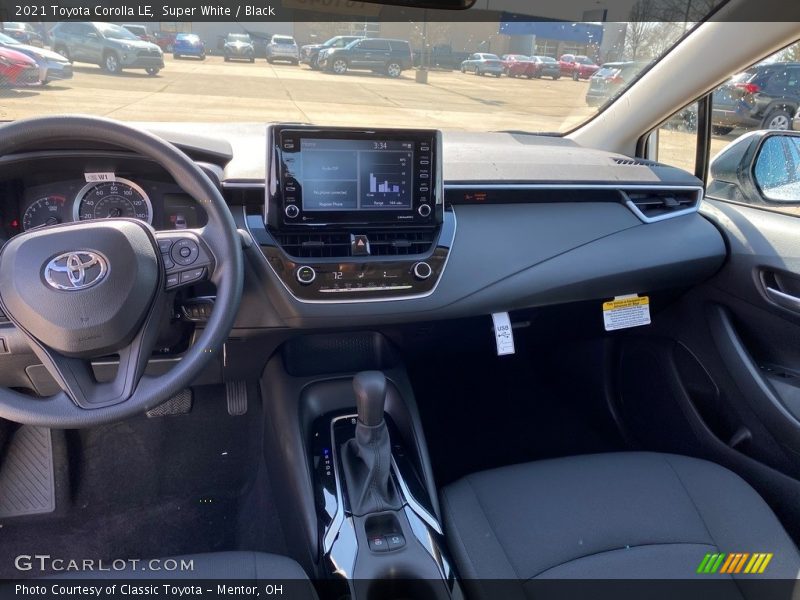 Super White / Black 2021 Toyota Corolla LE