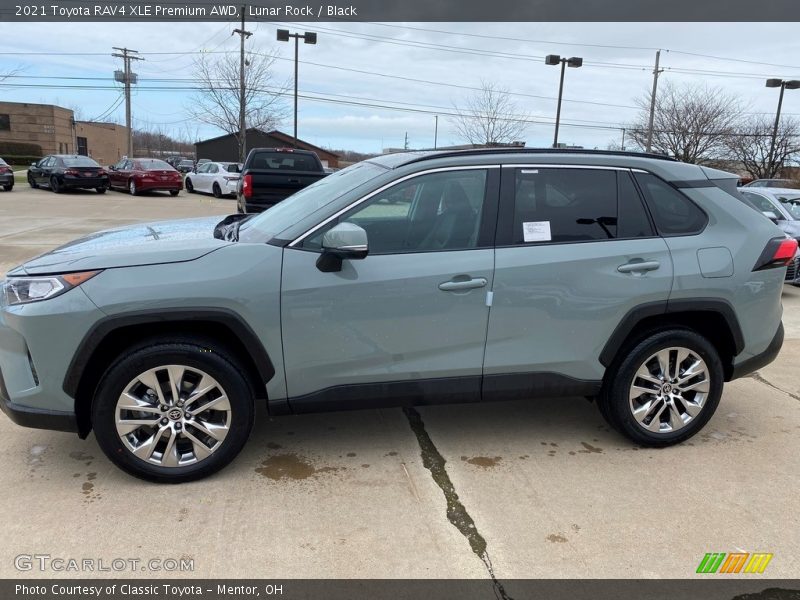 Lunar Rock / Black 2021 Toyota RAV4 XLE Premium AWD