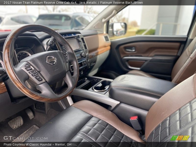 Front Seat of 2017 Titan Platinum Reserve Crew Cab 4x4