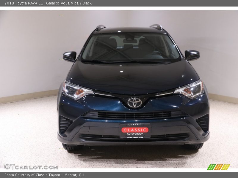 Galactic Aqua Mica / Black 2018 Toyota RAV4 LE