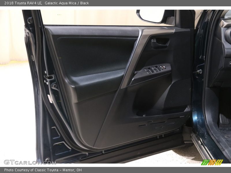 Galactic Aqua Mica / Black 2018 Toyota RAV4 LE