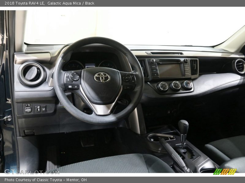 Galactic Aqua Mica / Black 2018 Toyota RAV4 LE