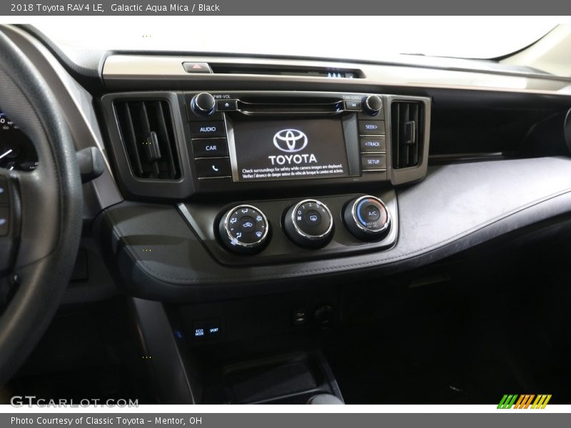 Galactic Aqua Mica / Black 2018 Toyota RAV4 LE