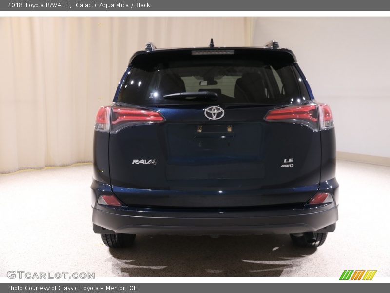 Galactic Aqua Mica / Black 2018 Toyota RAV4 LE