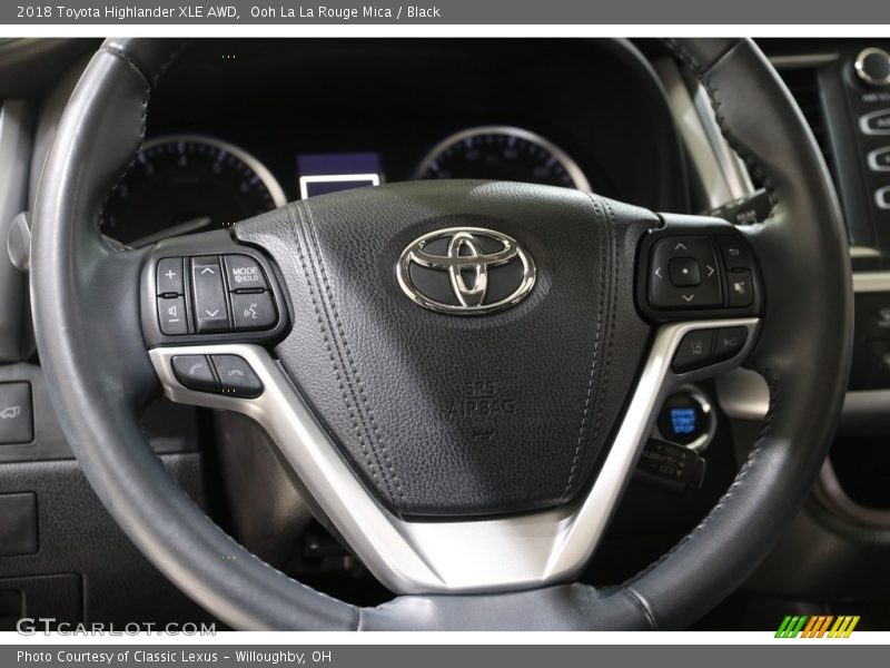 Ooh La La Rouge Mica / Black 2018 Toyota Highlander XLE AWD
