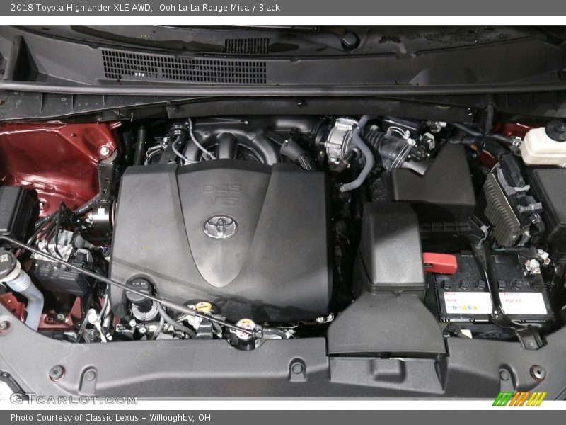 Ooh La La Rouge Mica / Black 2018 Toyota Highlander XLE AWD