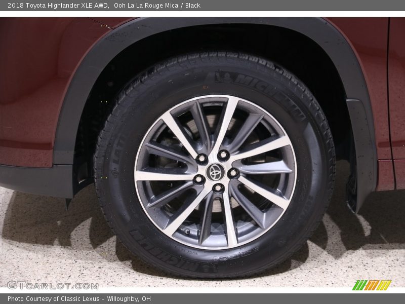 Ooh La La Rouge Mica / Black 2018 Toyota Highlander XLE AWD