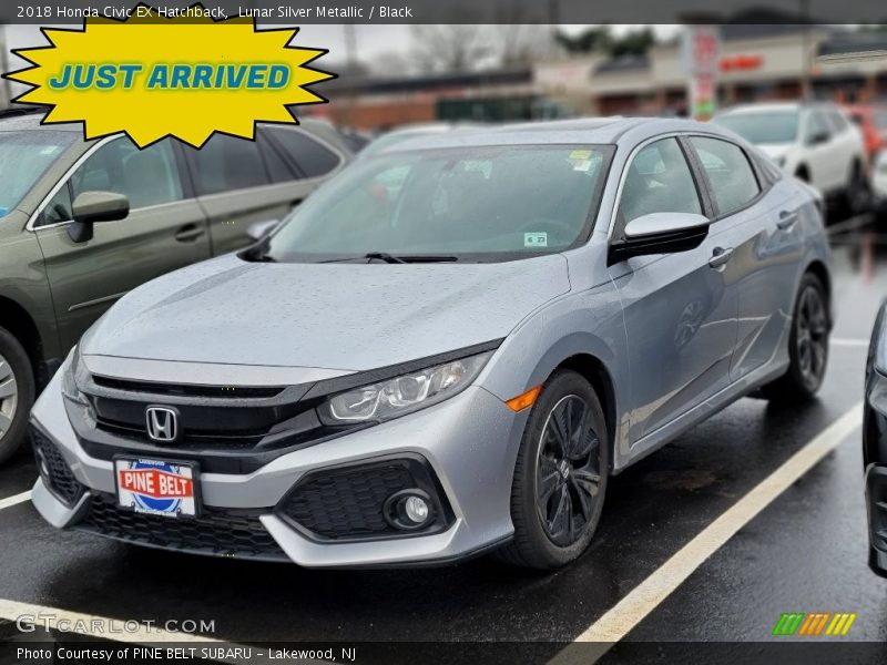 Lunar Silver Metallic / Black 2018 Honda Civic EX Hatchback