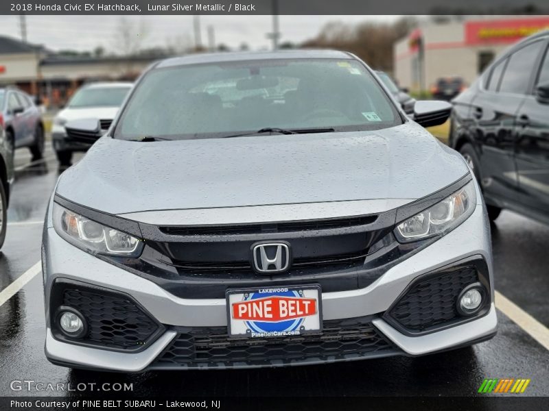 Lunar Silver Metallic / Black 2018 Honda Civic EX Hatchback