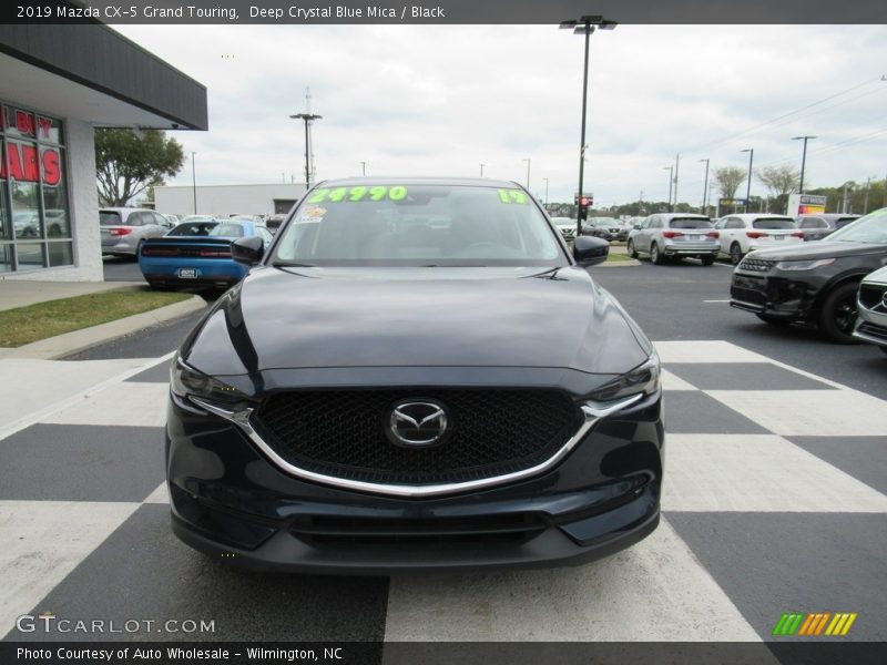 Deep Crystal Blue Mica / Black 2019 Mazda CX-5 Grand Touring