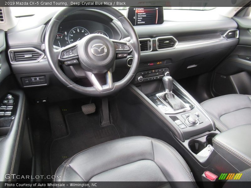 Deep Crystal Blue Mica / Black 2019 Mazda CX-5 Grand Touring
