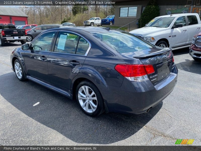 Graphite Gray Metallic / Off Black Leather 2013 Subaru Legacy 2.5i Limited