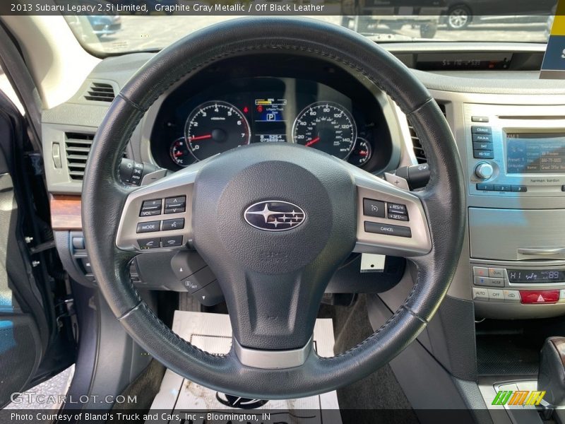 Graphite Gray Metallic / Off Black Leather 2013 Subaru Legacy 2.5i Limited