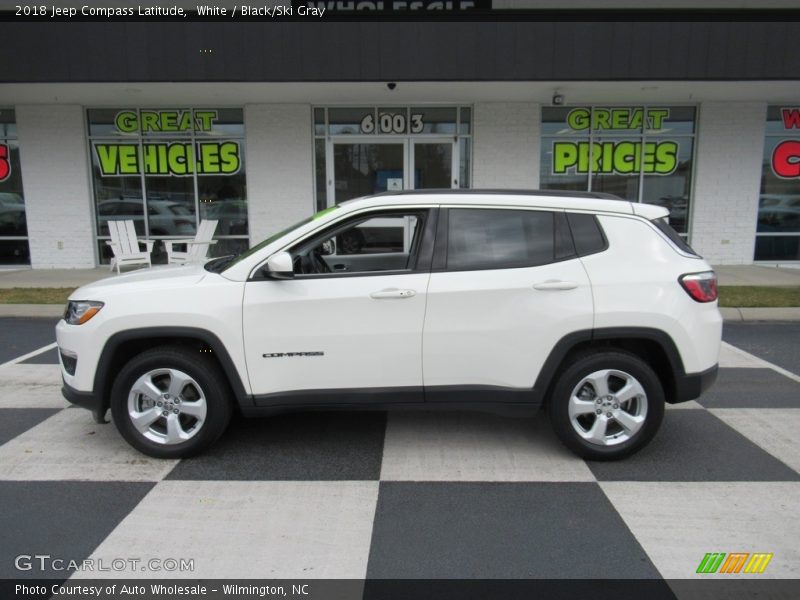 White / Black/Ski Gray 2018 Jeep Compass Latitude