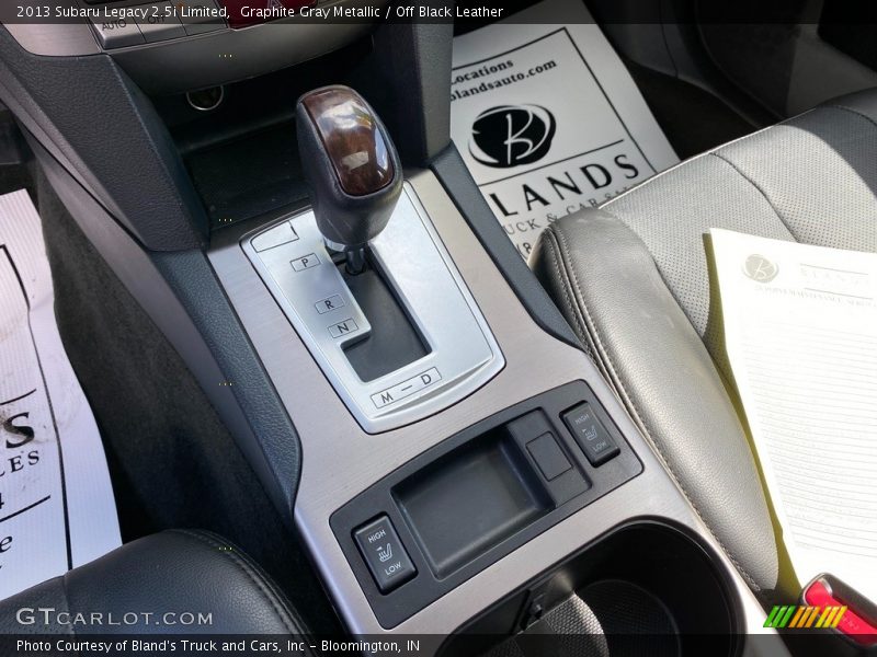 Graphite Gray Metallic / Off Black Leather 2013 Subaru Legacy 2.5i Limited