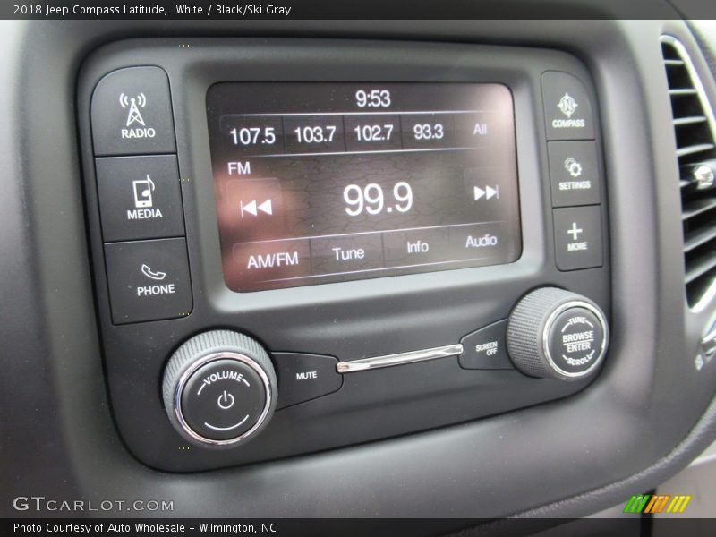 White / Black/Ski Gray 2018 Jeep Compass Latitude